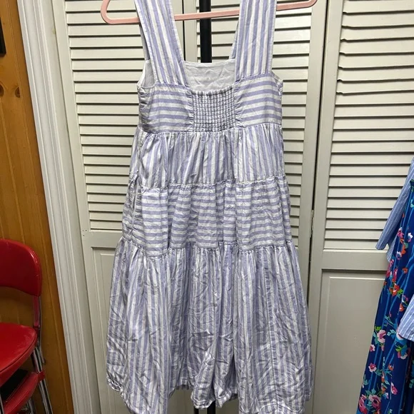 NwotAnthropologie helena purple and white Maxi Dress - Picture 5 of 10